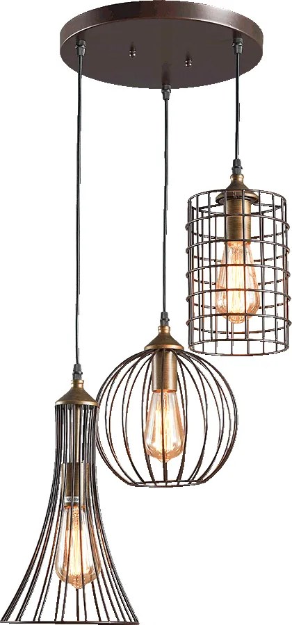 Пендел TRION, кафяв, 3xE27