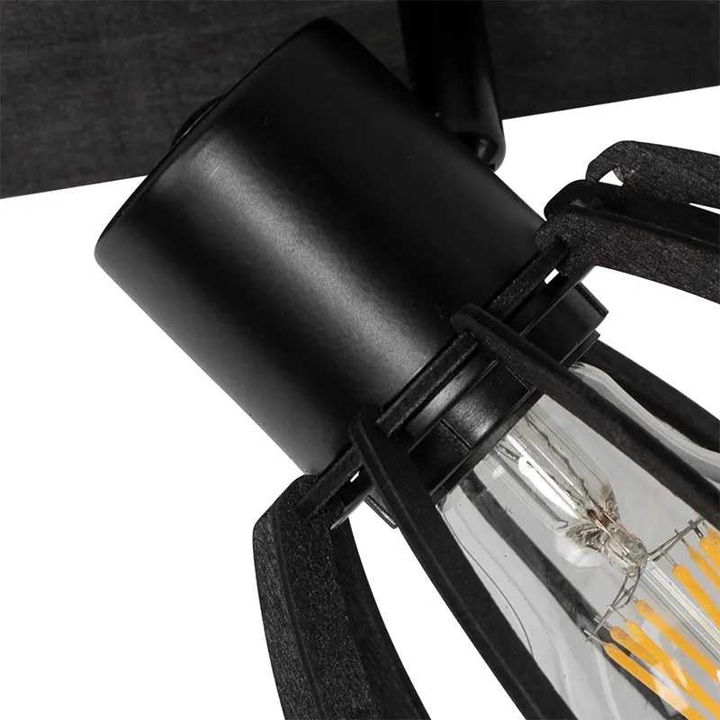 Индустриален плафон черен 2-светлина - Fotu