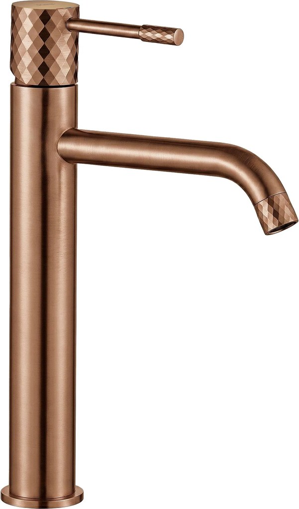 Смесител за мивка Rea Lungo Diamond Brush Brush Copper High