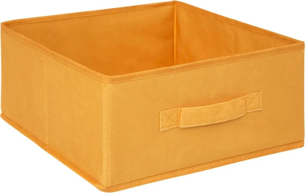 Кутия за съхранение 5five Mix & Modul, Кадифе, Жълта, 31x15 cm