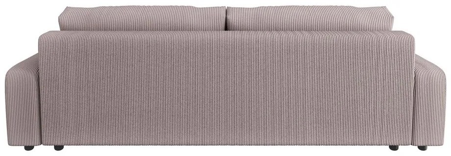 Светлорозов разтегателен диван с място за съхранение от рипсено кадифе 234 cm Sara – Ropez