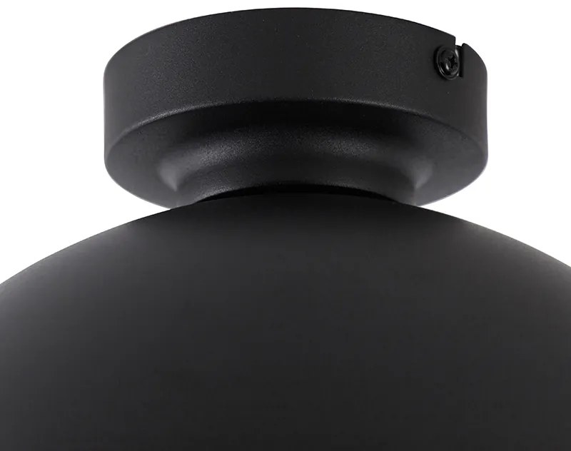 Индустриален плафон черен & златен 28 см - Magnax