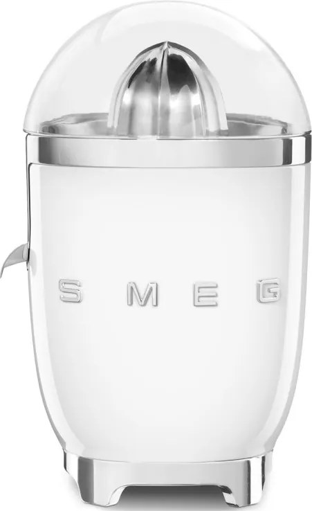 Електрическа цитрус преса Smeg CJF11WHEU, 70 W, Антикапкова система, Противоплъзгаща се основа, Бял