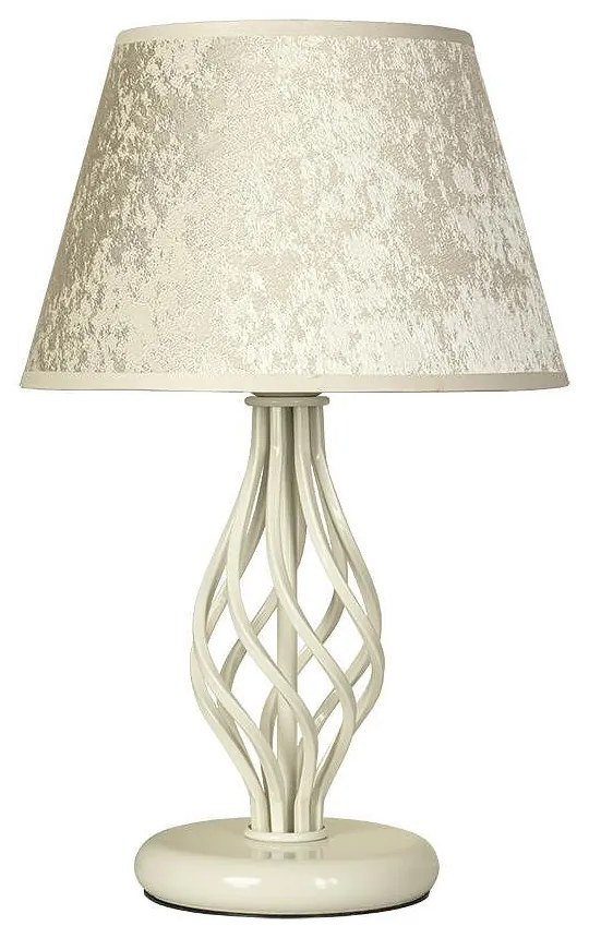 Настолна лампа АТЛАС, крем, абажур Галата Екрю, 1xE27