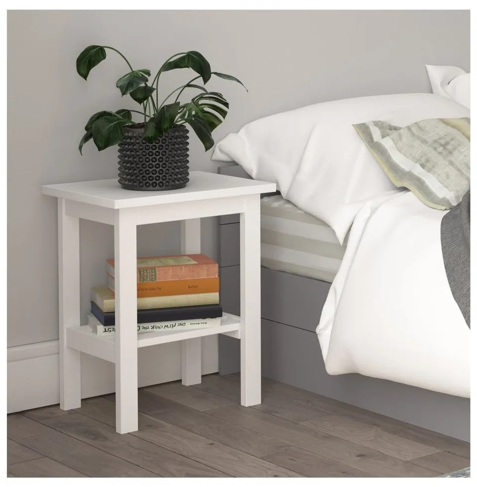 Бяло нощно шкафче Trento - Støraa
