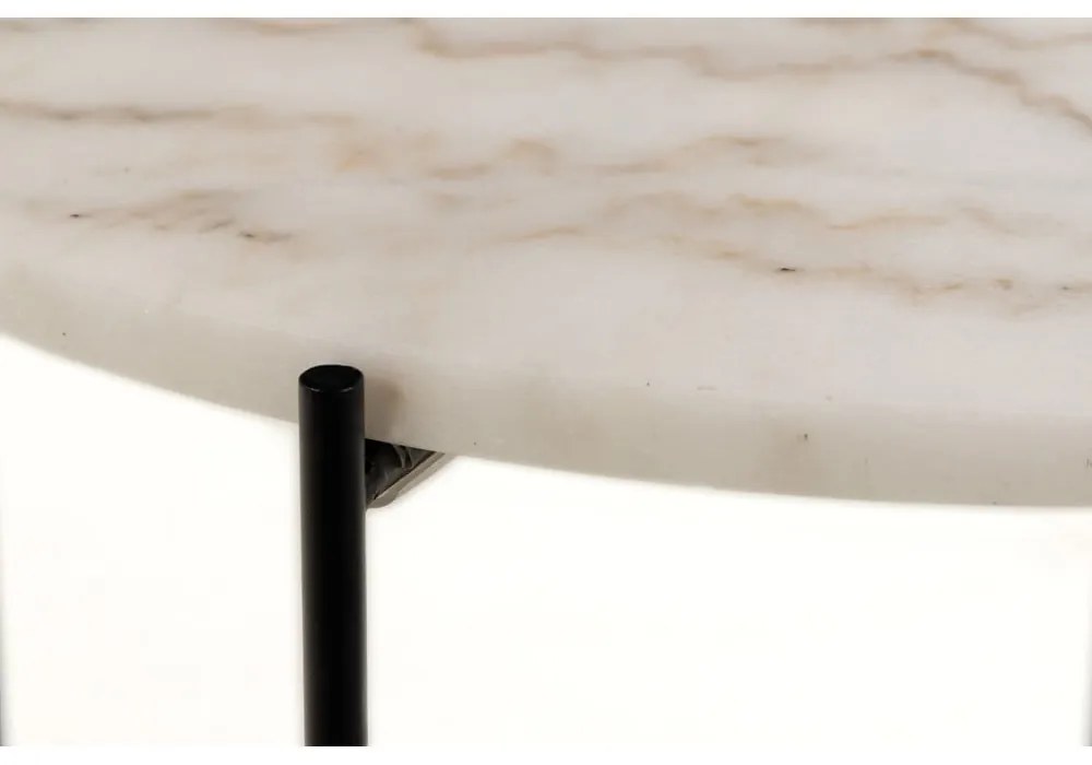 Кръгла странична масичка с мраморна плоча ø 52 cm Avila – Actona