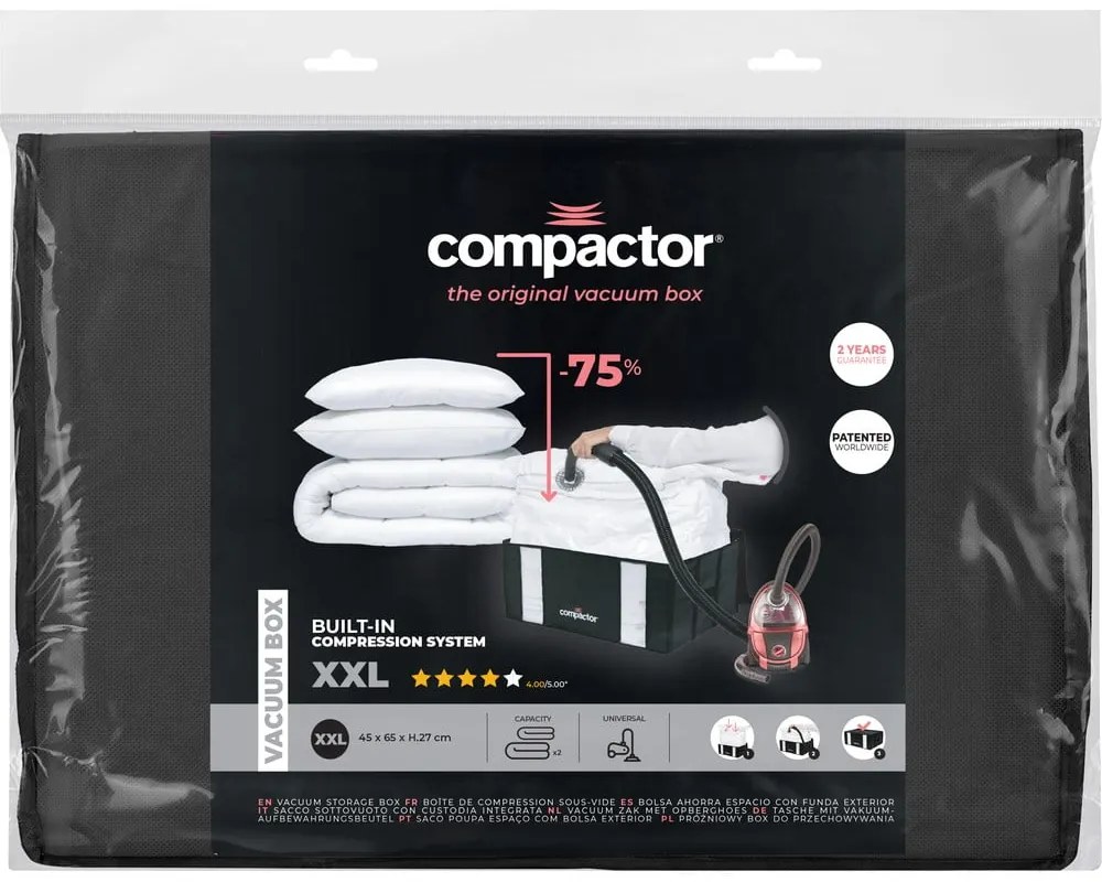 Черна кутия за съхранение с вакуумна опаковка Black Edition, обем 210 л - Compactor