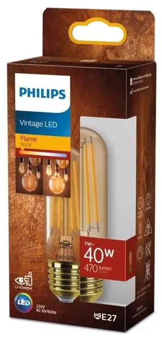 LED крушка винтидж Philips T32 E27/7W/230V 1800K