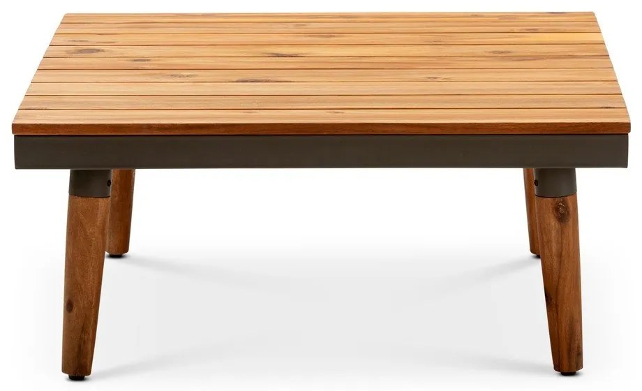 Сив градински диван със структура от акациева дървесина Lustio - Bonami Selection