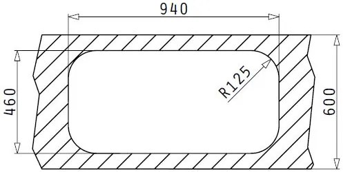 Pyramis Jumbo Twin 2B-гладка мивка