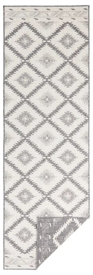 Сив и кремав килим на открито , 80 x 250 cm Malibu - NORTHRUGS