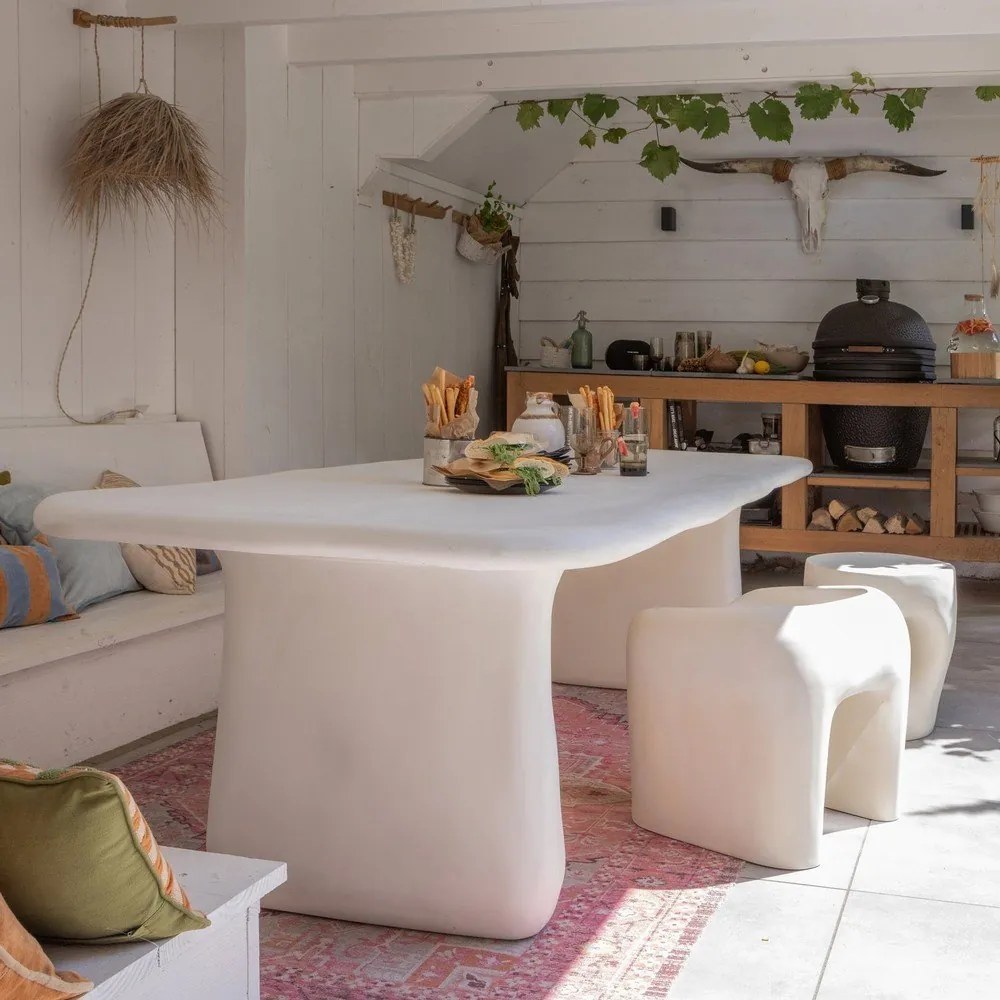 Пластмасов градински стол в цвят слонова кост Nivo – WOOOD