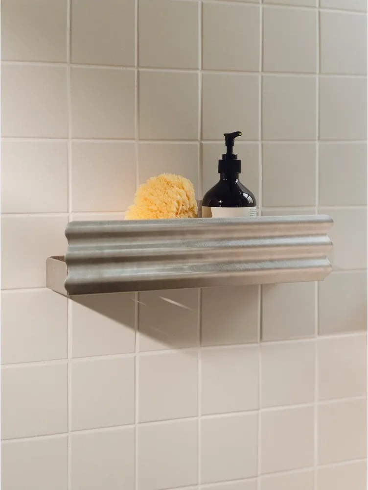 Стенен рафт за баня от неръждаема стомана в сребрист цвят Olbi – noo.ma