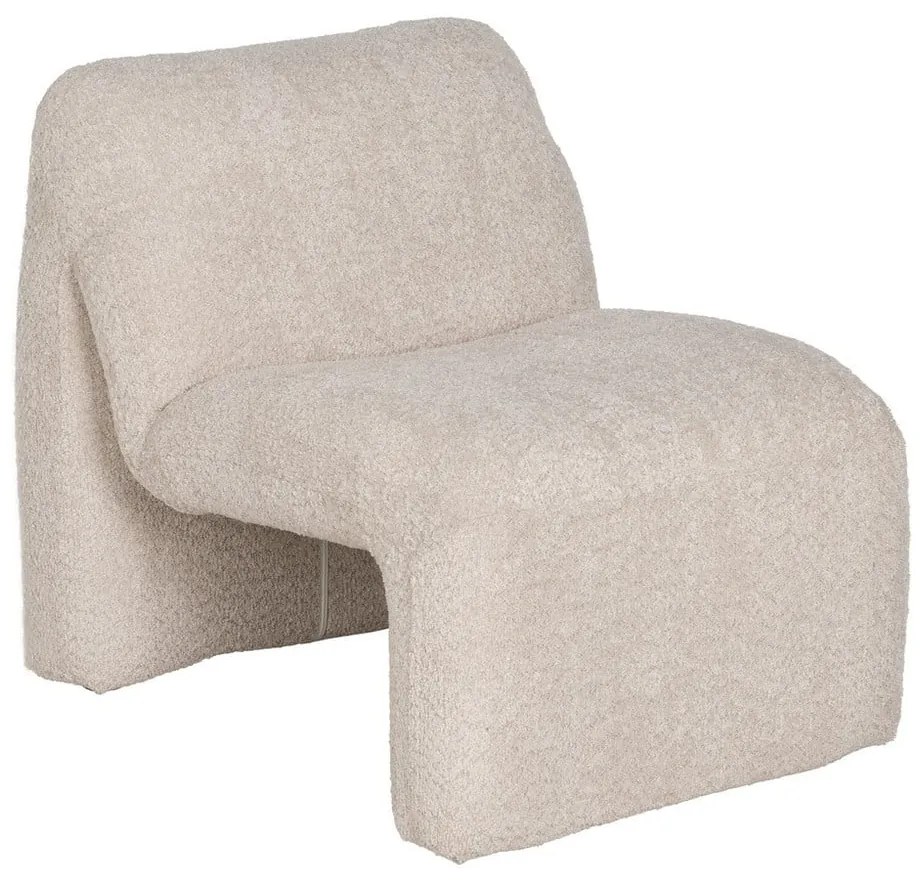 Бежово кресло от плат букле – Ixia