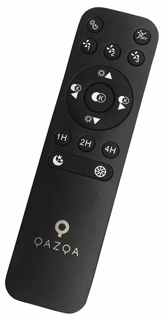 Таванен вентилатор квадратен черен с димируема LED - Climo