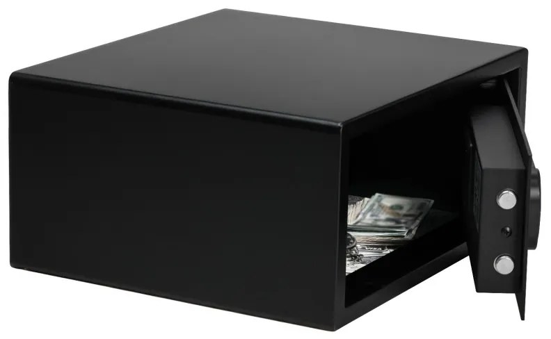 Електронен сейф Adler AD 1045, 200x420x370 мм, 14 л, Блокиране след 4 грешни опита, Предупреждение за изтощена батерия, Черен