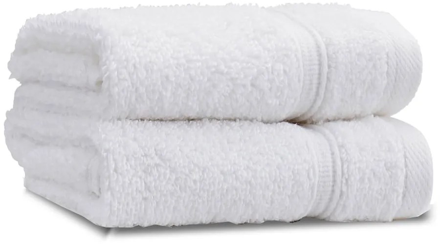 Бели памучни кърпи в комплект от 2 бр. от тери 30x30 cm Zero Twist – Catherine Lansfield