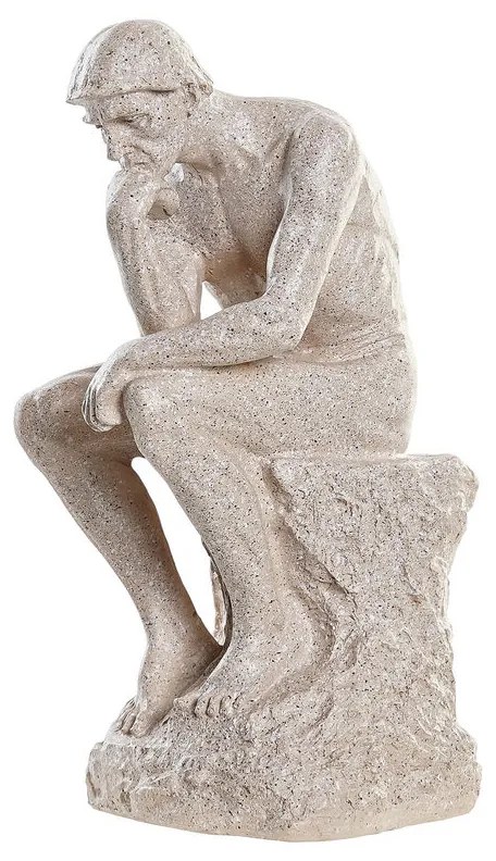 Декоративна фигурка DKD Home Decor The Thinker Бежов Смола Мъже Модерен (12 x 11 x 25 cm)