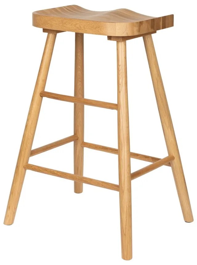 Бар стол от масивен дъб в естествен цвят (височина на седалката 65,5 cm) Vander – White Label