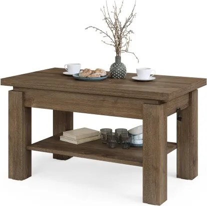 БРАВО Крафт Златен дъб - РАЗТЕГАТЕЛНА ХОЛНА МАСА С ПОВДИГАЩ МЕХАНИЗЪМ И С РАФТ