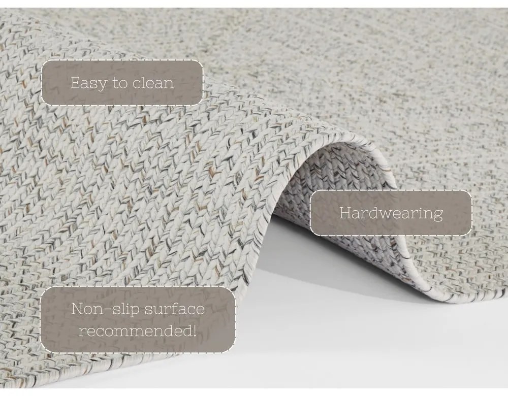 Бял/бежов килим за открито 200x80 cm - NORTHRUGS