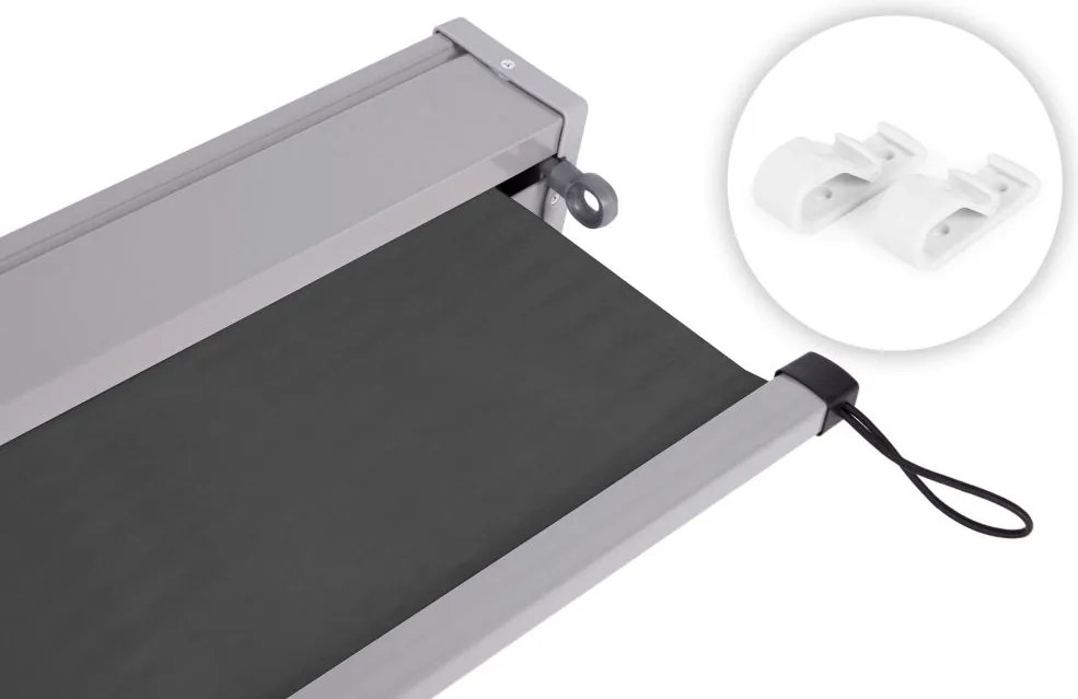 Вертикална тента за балкон 171 x 240 cm - засенчваща ролетна щора за балкон и тераса, сива