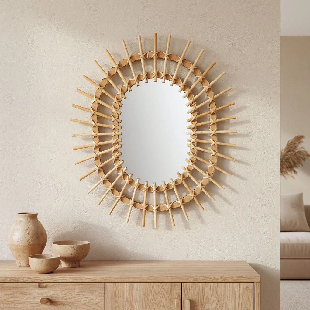 Бохо стенно огледало 57CM QDJ5749