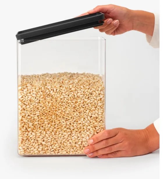 Кутия за съхранение Brabantia Tasty+ Stackable 1008877, 5.4 л, Силиконово уплътнение, Без BPA, Тъмносив