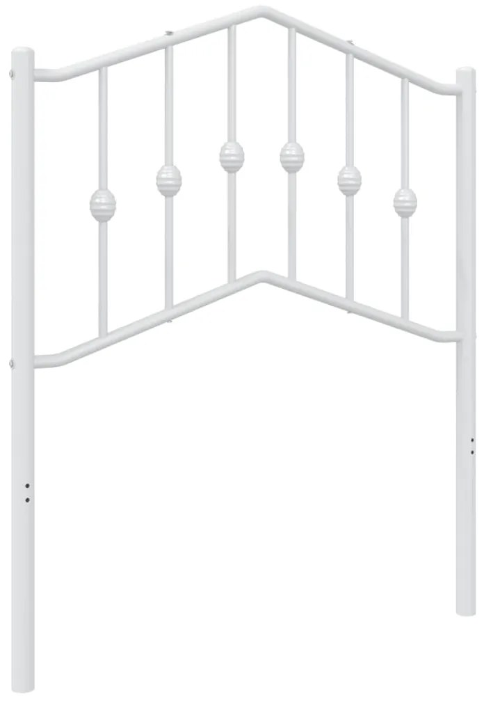 373864 vidaXL Метална резервна табла за легло, бяла, 75 см