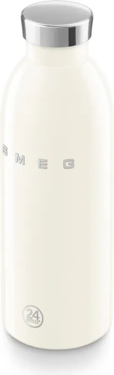 Термо бутилка SMEG Clima 50's Style WBF01CR, 500 мл, Херметично затваряне, Двустенна, Неръждаема стомана 18/8, Крем