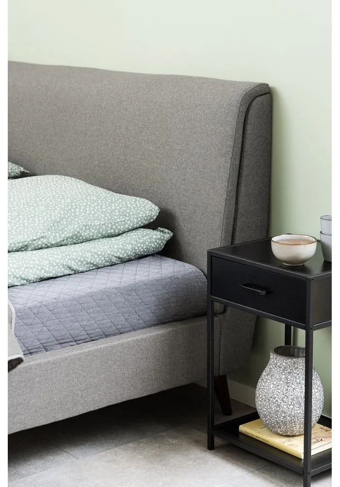 Черно нощно шкафче Seaford - Actona