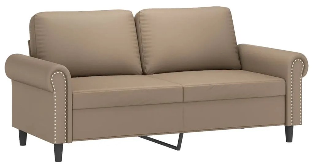 359508 vidaXL 2-местен диван, капучино, 140 см, изкуствена кожа