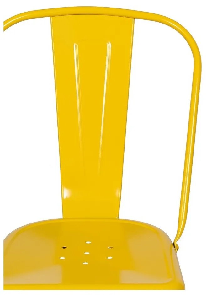 Жълти метални трапезни столове в комплект от 2 бр. – Ixia