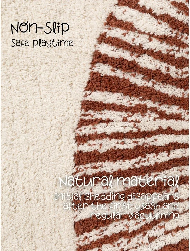 Кремав памучен детски килим подходящ за пране/ръчно изработен 140x200 cm Snuggle Leander – Hanse Home