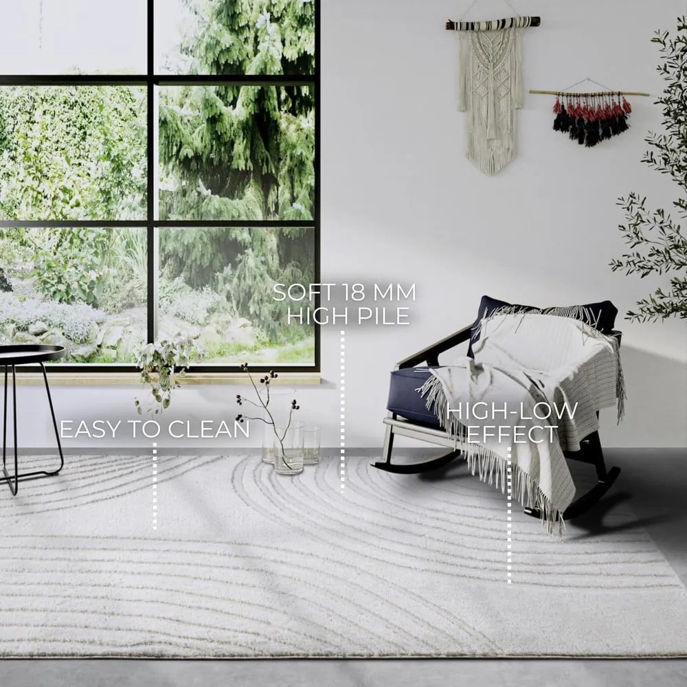 Кремав килим 200x280 cm Pigment Cream White – Elle Decoration