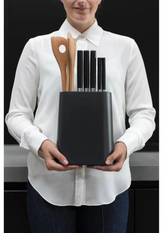 Поставка за ножове Brabantia 1004149, Държач за прибори, Неплъзгаща основа, Тъмносив