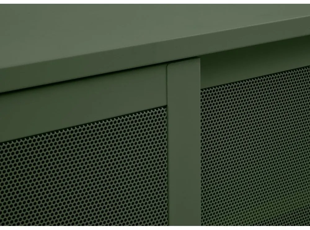 Тъмнозелена метална маса за телевизор 160x55 cm Veep – Unique Furniture