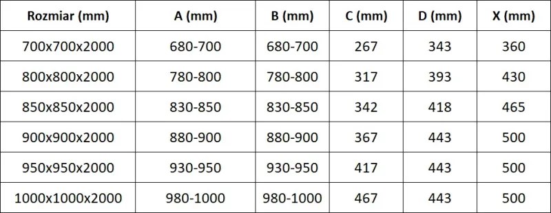 Mexen Exo-S Duo квадратна плъзгаща се душ кабина 90 x 90 см, прозрачна, хром