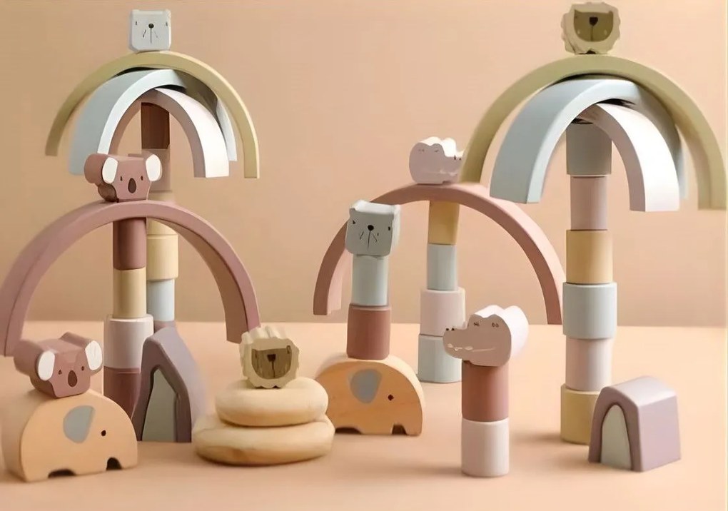 Детски комплект с блокчета Joyland Animal Blocks