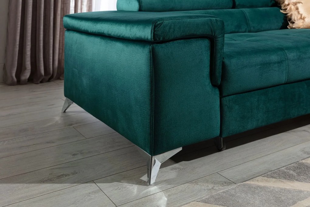 Ъглов диван Osby-Right-Green