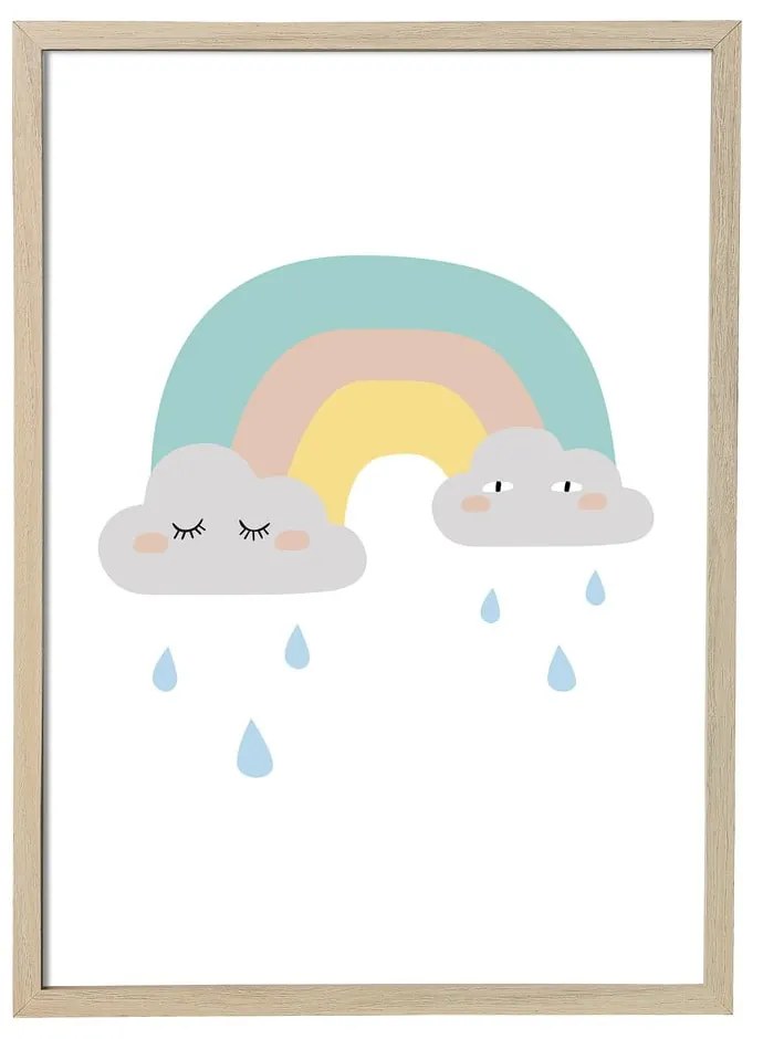 Плакат за стена в естествена рамка Рамка, 55 x 75 cm Saida - Bloomingville Mini