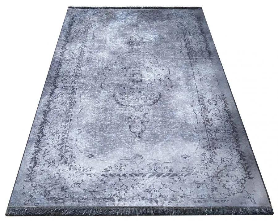Сив килим с ориенталски десен Ширина: 60 ​​см | Дължина: 100 см