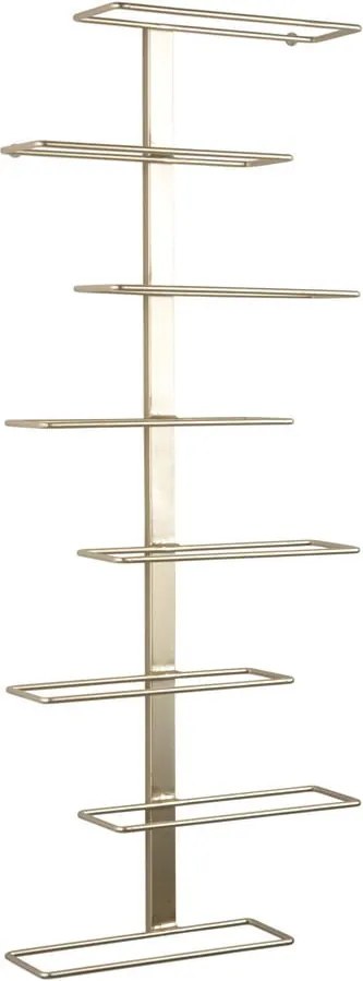 Метална стойка за вино, монтирана на стената, в златист цвят брой бутилки 8 Float - PT LIVING