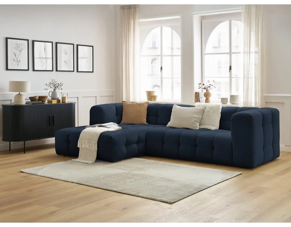 Тъмносин ъглов диван Cloud – Bobochic Paris