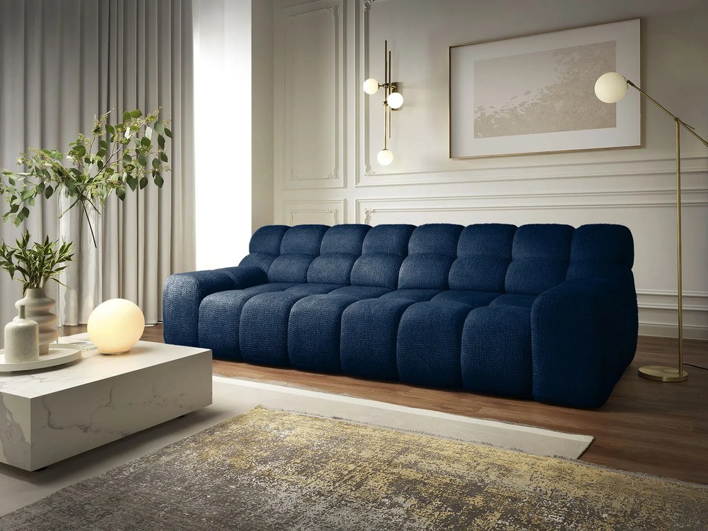 Диван Шенил триместен-Тъмно Син