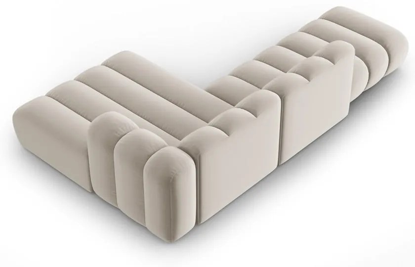 Бежов ъглов диван (десен ъгъл) Lupine – Micadoni Home