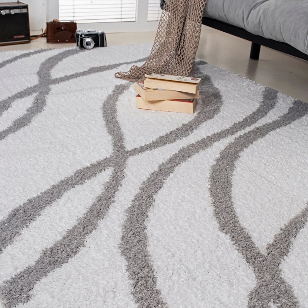 Килим за антре (80 x 300) Puffy 7757 Бял
Сив