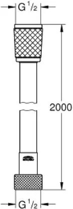 Спирален душ Grohe Relexa Flex-Дължина200см-Сребърен