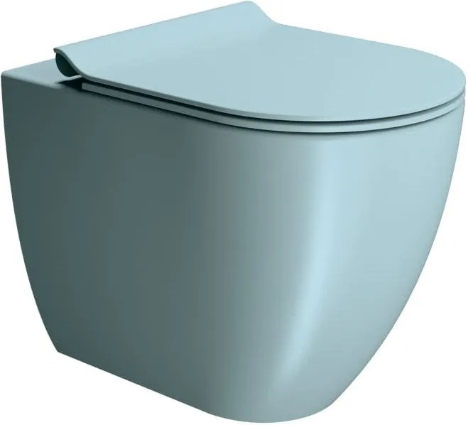Мивка Pura/55 Swirlflush с капак Super Slim MS86SC GSI-Светло синьо