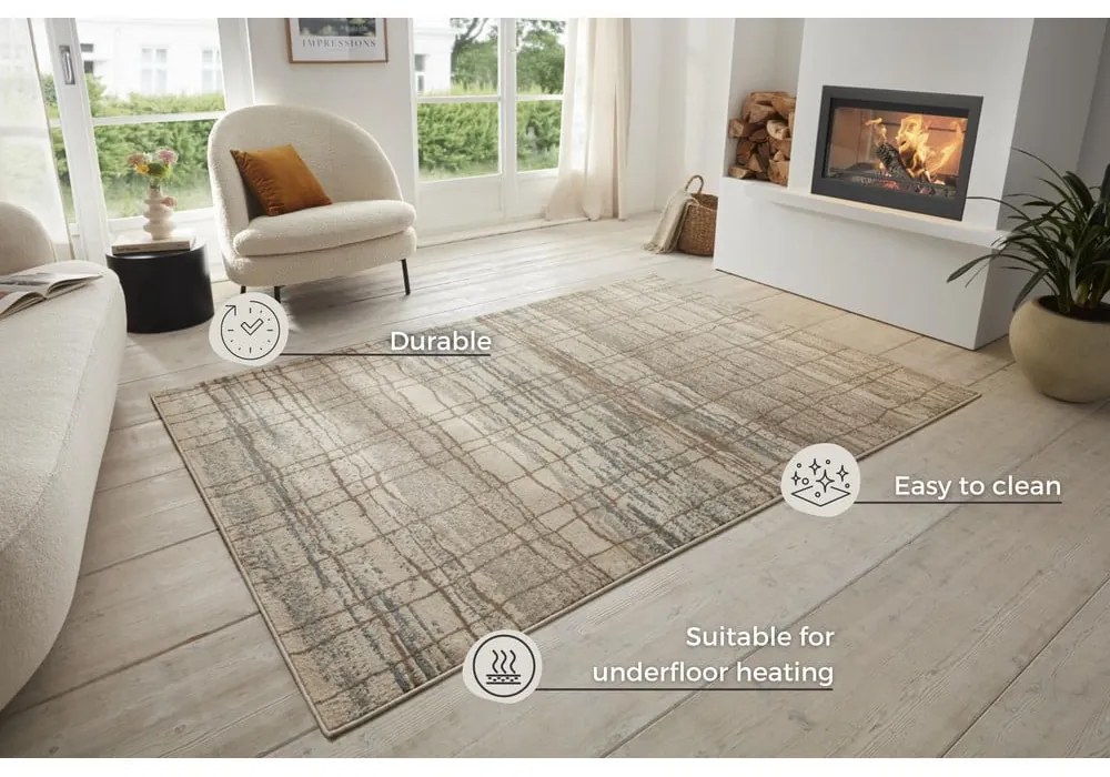 Бежов килим 240x340 cm Terrain – Hanse Home